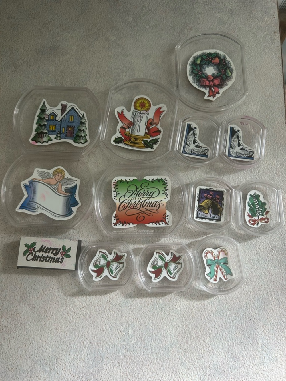 Christmas Rubber Stamps Lot